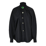 Single Breasted Lace Collar Shirt