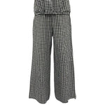 Plaid Round Neck Half Sleeve Top and Pants Set - runwayfashionista.com