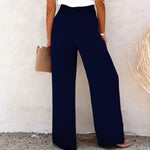 Decorative Button High Waist Pants - runwayfashionista.com