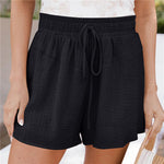 Loose Double Wrinkled Casual Mid-Length Shorts