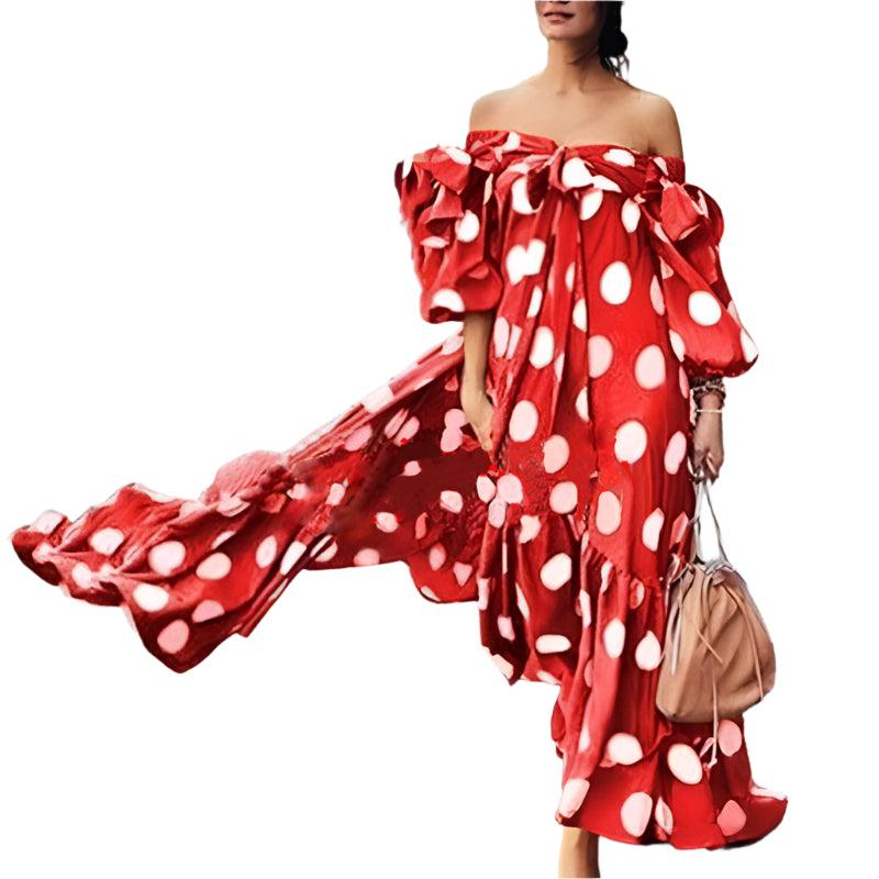 Boho Dress Off Shoulder Maxi Dress - runwayfashionista.com