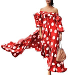 Boho Dress Off Shoulder Maxi Dress - runwayfashionista.com