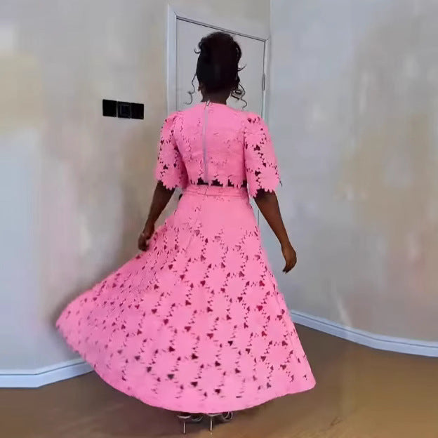 Elevate Your Look: A Modern Twist on the Classic Two-Piece Set - pink