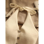 Off the shoulder short knit vest top - runwayfashionista.com