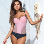 One Piece Sexy Underwire Gathering Swimwear - runwayfashionista.com