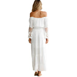 Bohemian Off Shoulder Maxi Dress - runwayfashionista.com