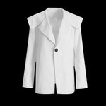 Long sleeve single button blazer - runwayfashionista.com
