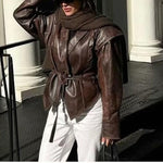 Street trendy PU leather jacket