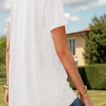 Half Button Short Sleeve T-Shirt - runwayfashionista.com
