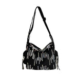Contrast Texture Shoulder Bag - Runwayfashionista.com