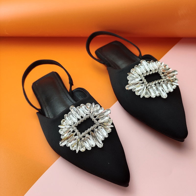 Sunflower Diamond Buckle Flat Sandals