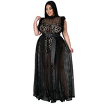 Daring Mesh: The Plus Size Two-Piece Statement - Black