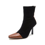 Sharp Edge: Pointy Toe Thin Heel Black Boots