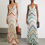 A sleeveless multicolor floral bodycon midi dress with pullover closure from Runwayfashionista.