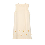 A-line Foral Round Neck Dress