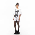 Design inspired print short sleeved t-shirt