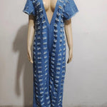 Deep V-hole Wide Leg jumpsuit