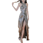Hanging Neck Banquet Dress