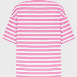 Casual Striped Quarter Sleeve T - Shirt - runwayfashionista.com