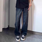 Retro Street Trend Straight Leg Denim Jeans
