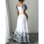 Printed A-Line Dress Set for a Daring Look