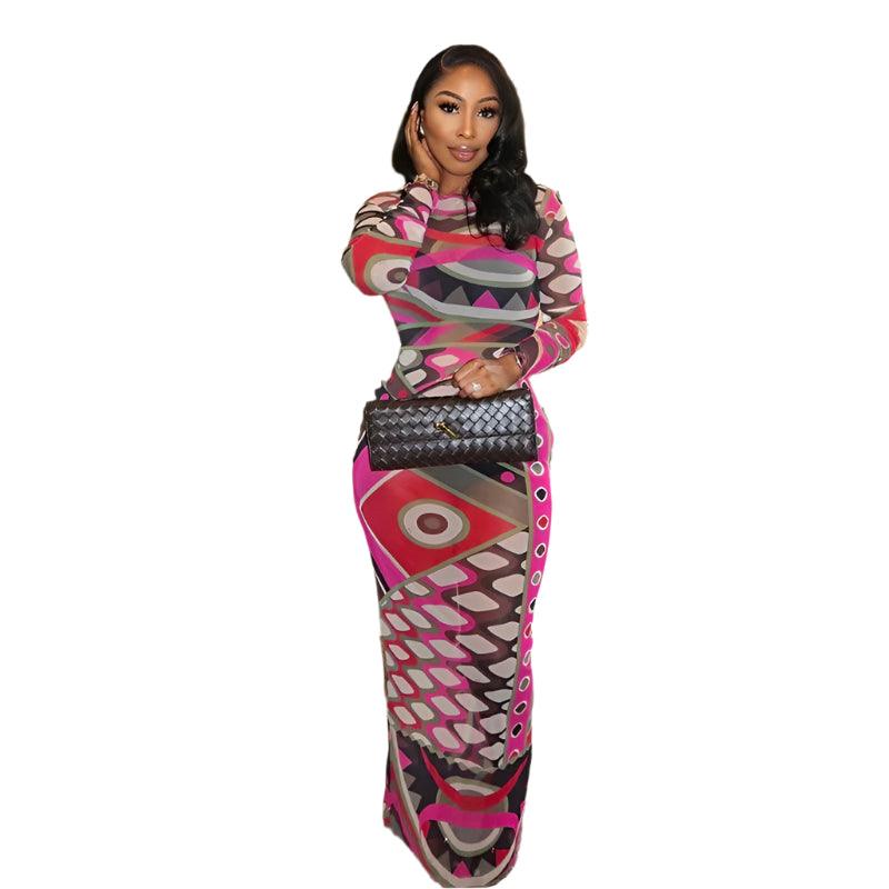 High Waist Perspective Dress