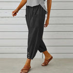 Effortless Chic: The Loose-Fitting High-Waist Nine-Point Wide-Leg Pants You'll Love!
