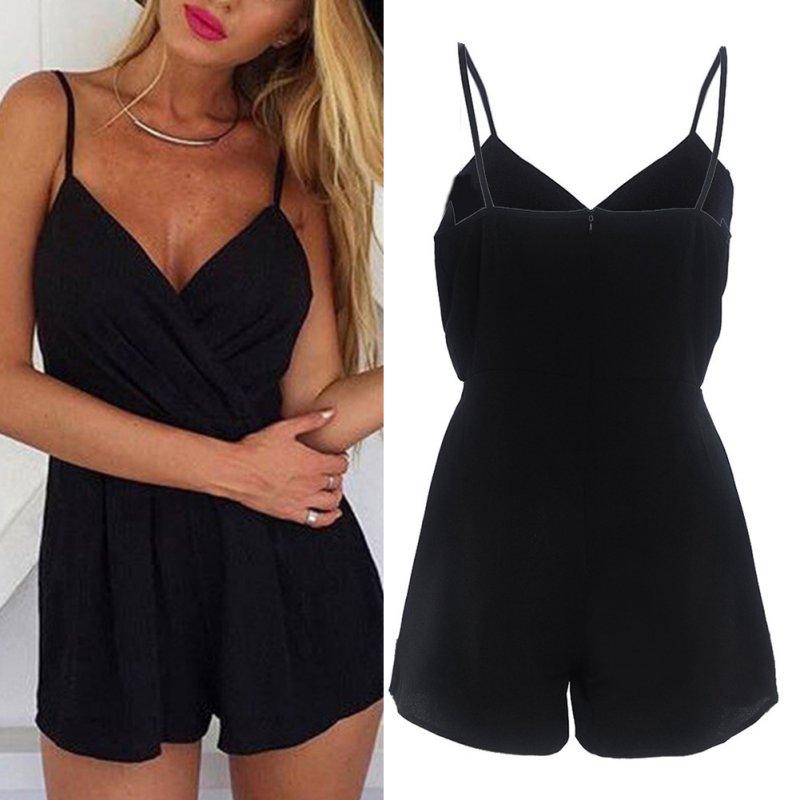 V - neck romper - runwayfashionista.com