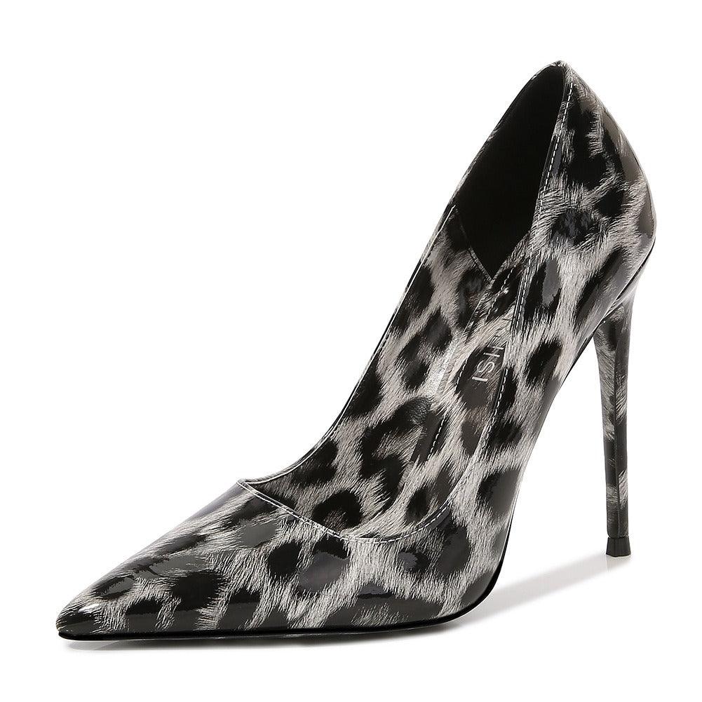 Leopard Print Pointed High Heels