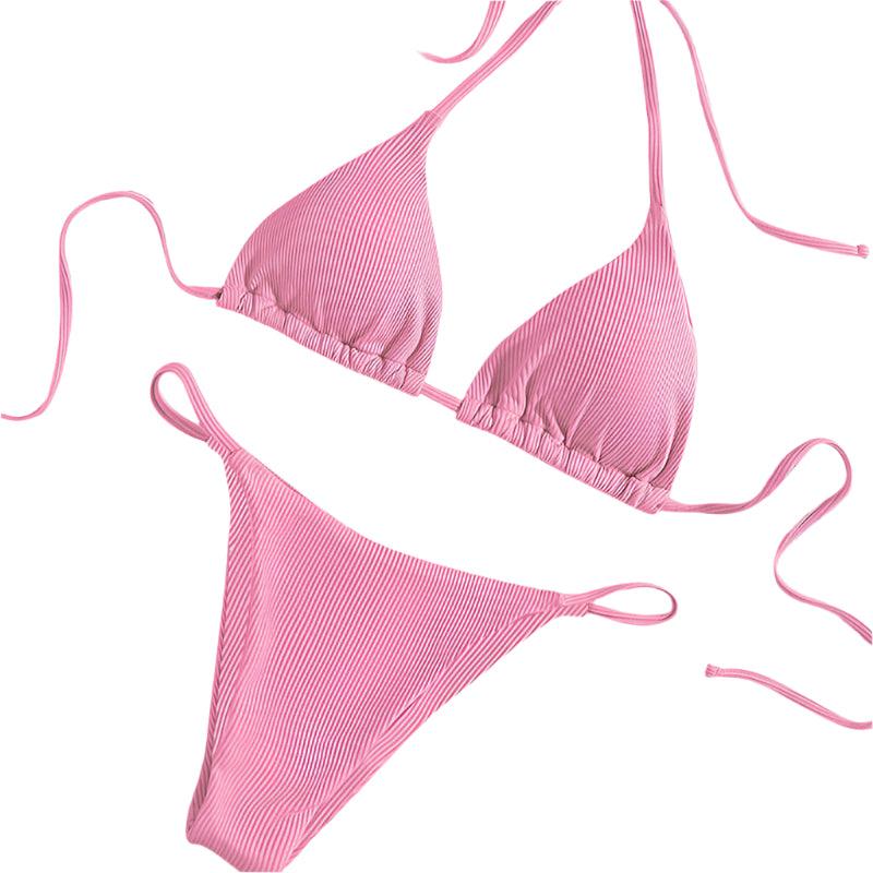 Luxury High-Waist Hanging Neck Tie Bikini