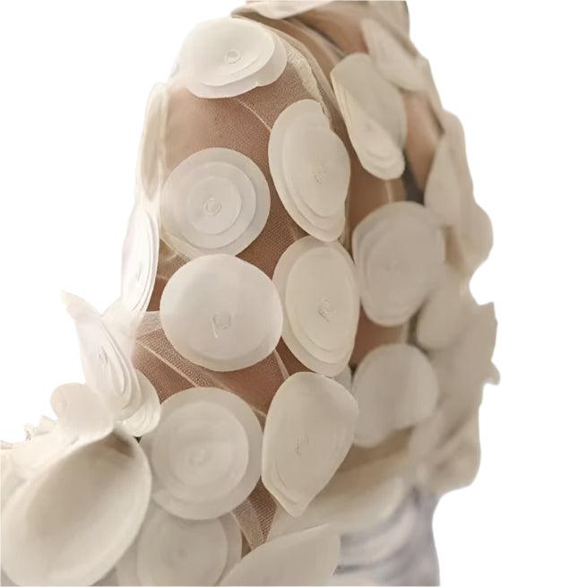 Perspective Mesh Embroidered Long Sleeved Shirt