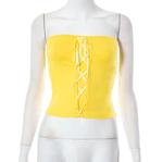 Umbilical Short Strap Top - runwayfashionista.com