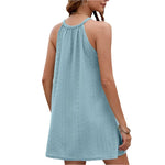 Eyelet sleeveless mini dress - runwayfashionista.com