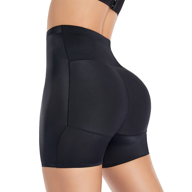 Black Butt-lifter Shaper Panty made from nylon, offering waist protection, buttock lifting, and abdominal tightening. Available in sizes S-XL.