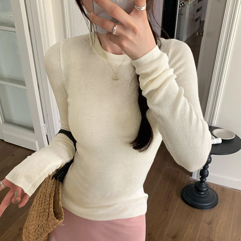 Slim Fit Basic Top - white
