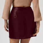 Buttoned High Rise Mini Skirt