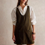 Casual Denim Strap Pocket Mini Skirts