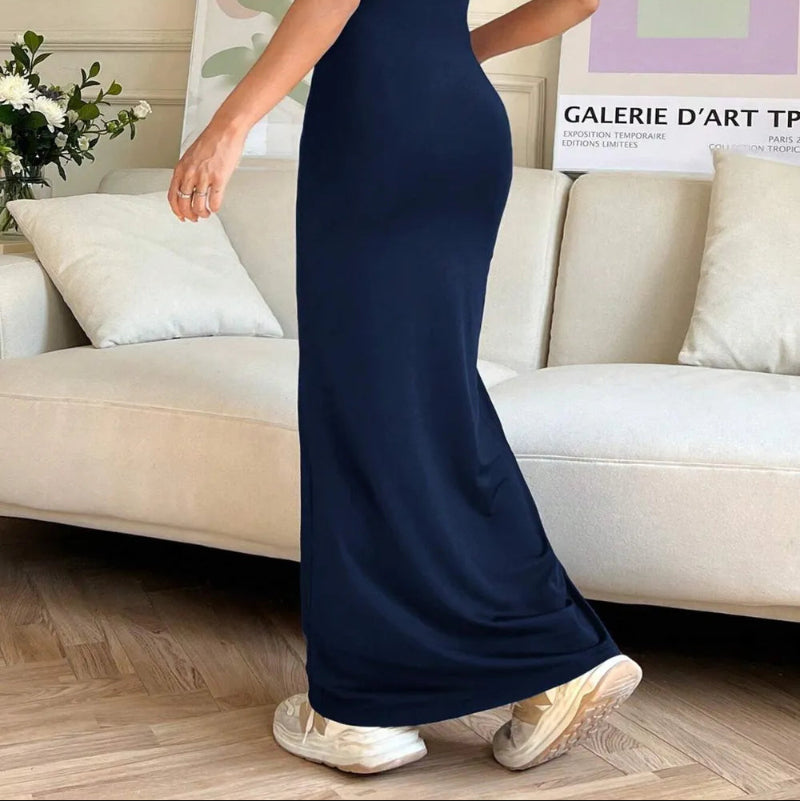 Short Sleeve Maxi Tee Dress