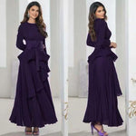 Wrinkled Irregular Lantern Skirt+Long Swing Skirt Set