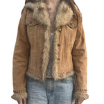 Channeling Y2K Chic: The Melad Vintage Fur Patchwork Slimming Jacket
