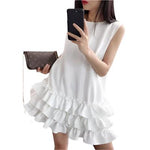 Hepburn Style Ruffle Edge Dress