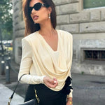 Long Sleeve Temperament Style Top