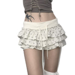 Audacious Double-Layer Cake Mini Skirt