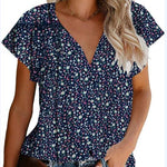 Casual Pleated Short Sleeve Shirt