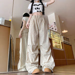 Wide Leg Retro White Sport Pants
