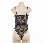 Lace patchwork bodysuit -runwayfashionista.com