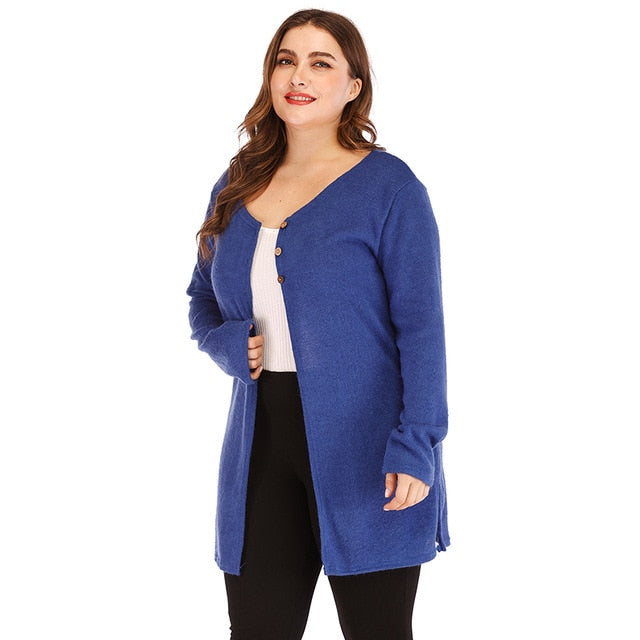High Spirit V Neck Long Cardigan - runwayfashionista.com