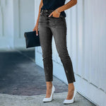 High Waist Stretch Streetwear Vintage Jeans - runwayfashionista.com