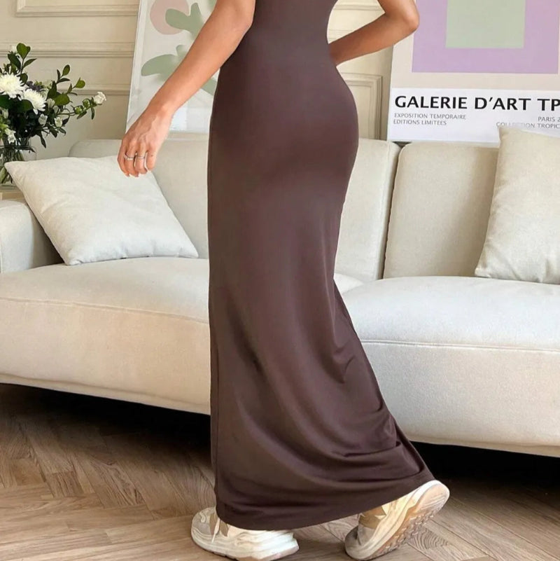 Short Sleeve Maxi Tee Dress