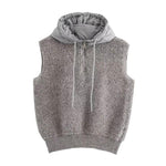 Hooded Knitted Vest